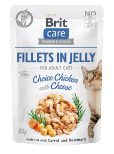 Brit Care Cat - Fillets in Jelly Choice Chicken with Cheese