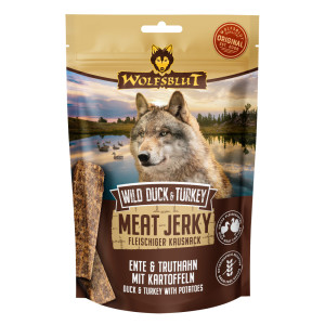 Wolfsblut - Wild Duck & Turkey Snack Meat Jerkys - Canine Adult Ente und Truthahn