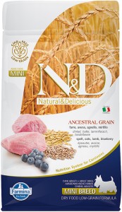 Farmina - N&D Ancestral Grain Canine Adult Mini Lamm & Heidelbeere